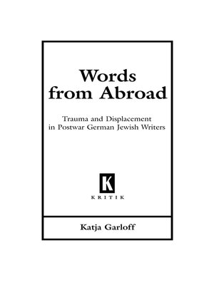 cover image of Words from Abroad